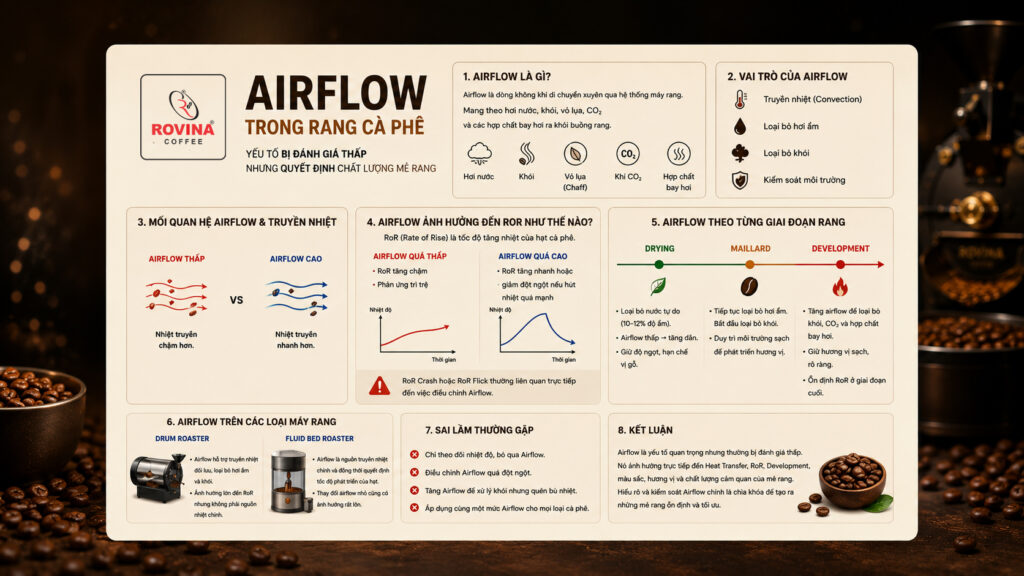Airflow Trong Rang Cà Phê – Yếu Tố Bị Đánh Giá Thấp Nhưng Quyết Định Chất Lượng Mẻ Rang